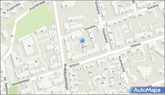 Nowa Sól, Witosa Wincentego, 3a, mapa Nowa Sól