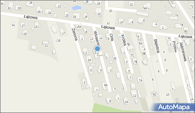 Nowa Wieś, Wiosenna, 4, mapa Nowa Wieś