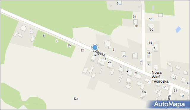 Nowa Wieś Tworoska, Wiejska, 14, mapa Nowa Wieś Tworoska