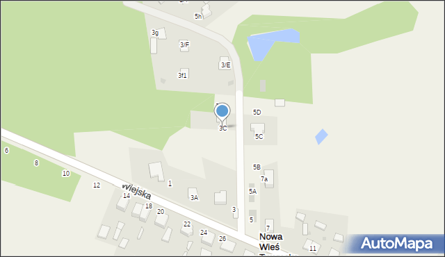Nowa Wieś Tworoska, Wiejska, 3C, mapa Nowa Wieś Tworoska