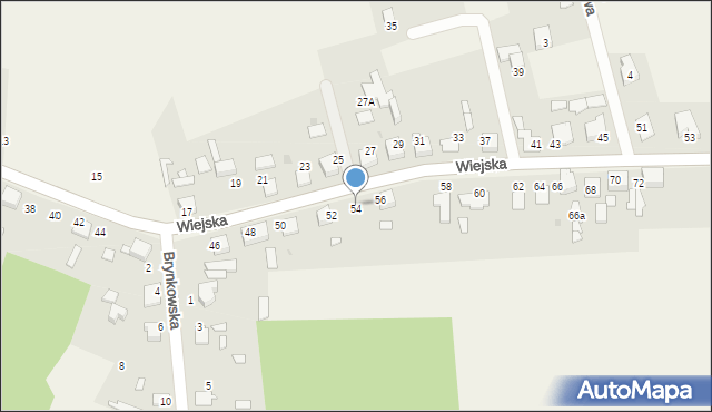 Nowa Wieś Tworoska, Wiejska, 54, mapa Nowa Wieś Tworoska