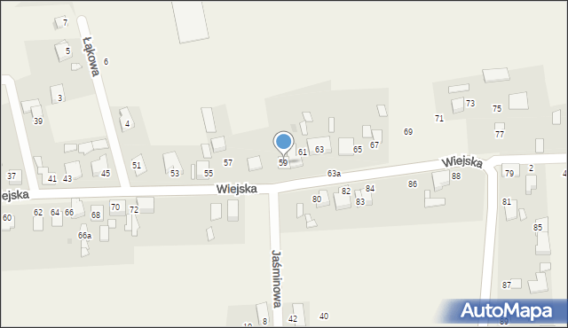 Nowa Wieś Tworoska, Wiejska, 59, mapa Nowa Wieś Tworoska