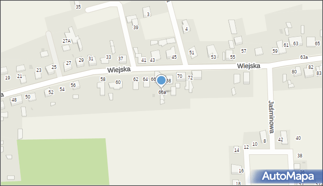 Nowa Wieś Tworoska, Wiejska, 66a, mapa Nowa Wieś Tworoska