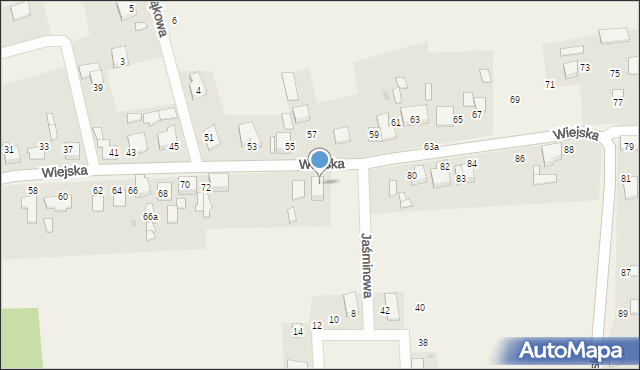 Nowa Wieś Tworoska, Wiejska, 74b, mapa Nowa Wieś Tworoska