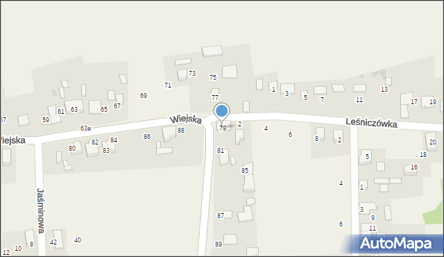 Nowa Wieś Tworoska, Wiejska, 79, mapa Nowa Wieś Tworoska