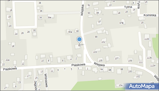 Nowa Wieś Tworoska, Wiejska, 92, mapa Nowa Wieś Tworoska