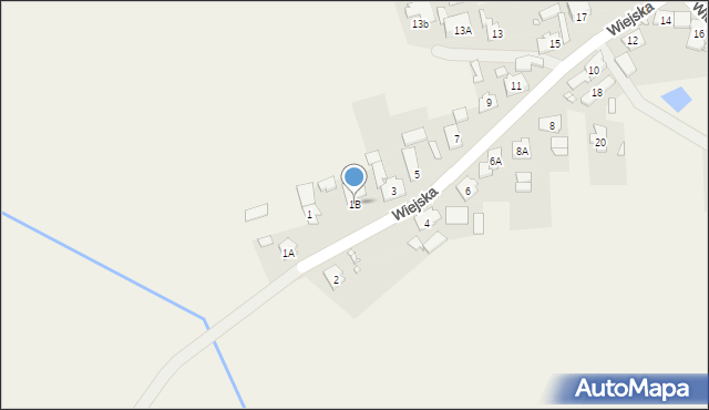 Nowe Budkowice, Wiejska, 1B, mapa Nowe Budkowice