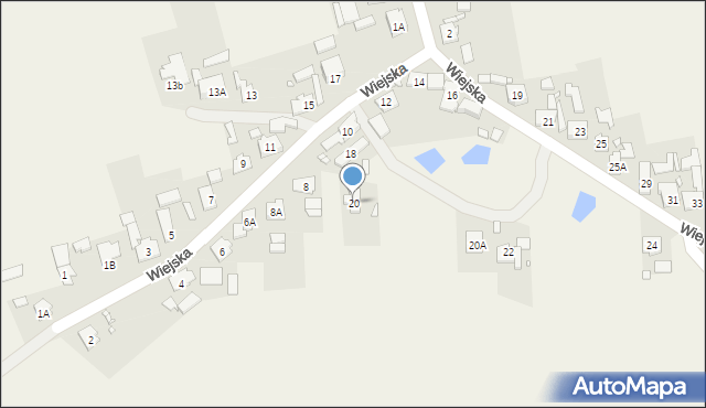 Nowe Budkowice, Wiejska, 20, mapa Nowe Budkowice