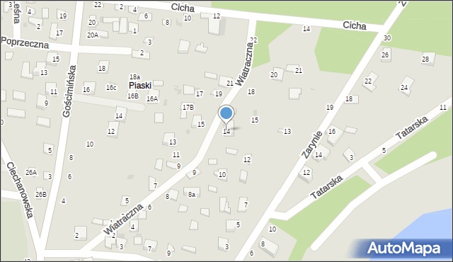 Nowe Miasto, Wiatraczna, 14, mapa Nowe Miasto