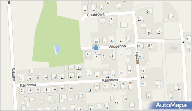 Nowe Miszewo, Wiosenna, 9, mapa Nowe Miszewo