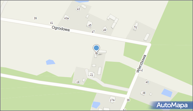 Nowe Osiny, Wierzbowa, 23, mapa Nowe Osiny