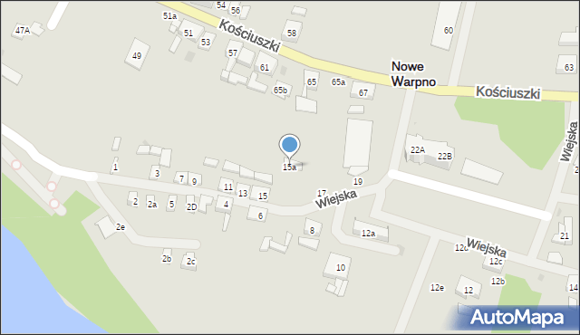 Nowe Warpno, Wiejska, 15a, mapa Nowe Warpno
