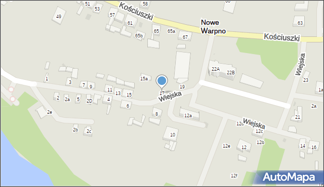 Nowe Warpno, Wiejska, 17, mapa Nowe Warpno