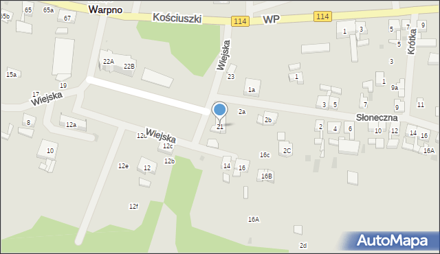 Nowe Warpno, Wiejska, 21, mapa Nowe Warpno