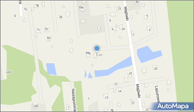 Nowe Załubice, Wiolinowa, 3, mapa Nowe Załubice