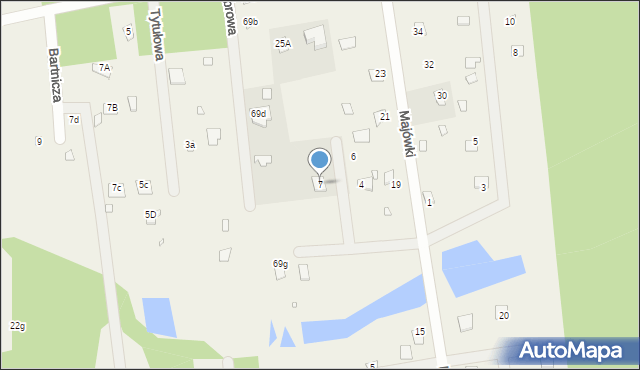 Nowe Załubice, Wiolinowa, 7, mapa Nowe Załubice