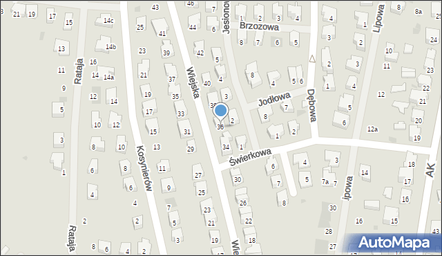 Nowogard, Wiejska, 36, mapa Nowogard