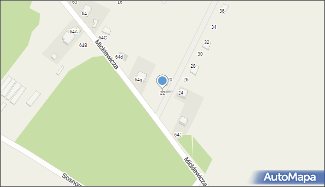 Nowy Dwór, Wilcza, 22, mapa Nowy Dwór