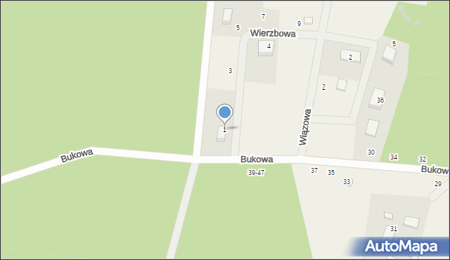 Nowy Dwór Wejherowski, Wierzbowa, 1, mapa Nowy Dwór Wejherowski