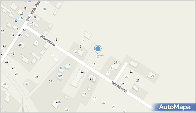 Nowy Dzikowiec, Wiosenna, 11, mapa Nowy Dzikowiec