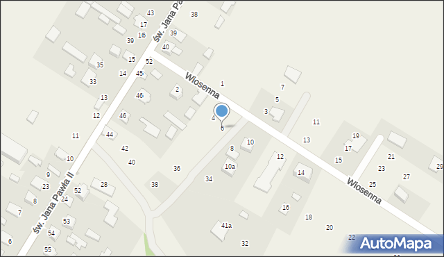 Nowy Dzikowiec, Wiosenna, 6, mapa Nowy Dzikowiec