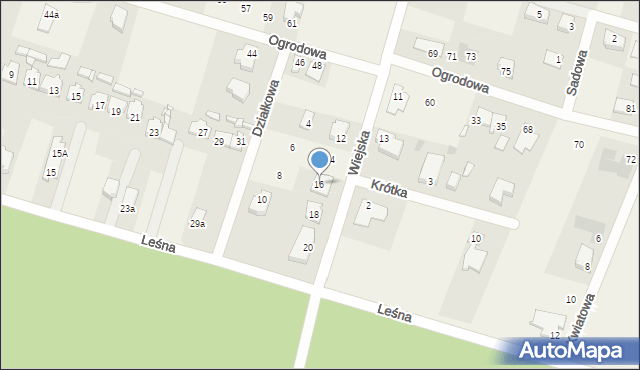 Nowy Lubosz, Wiejska, 16, mapa Nowy Lubosz