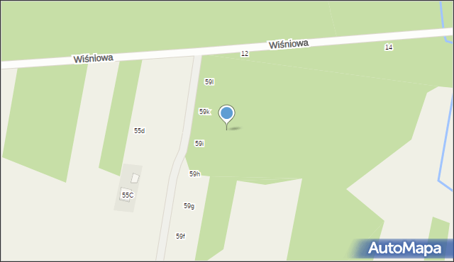 Nowy Prażmów, Wiśniowa, 12a, mapa Nowy Prażmów