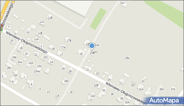 Nowy Sącz, Wieniawy-Długoszowskiego Bolesława, gen., 21B, mapa Nowego Sącza