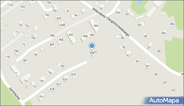 Nowy Sącz, Wieniawy-Długoszowskiego Bolesława, gen., 90a, mapa Nowego Sącza