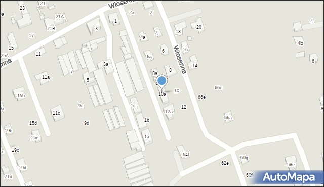 Nysa, Wiosenna, 10a, mapa Nysy