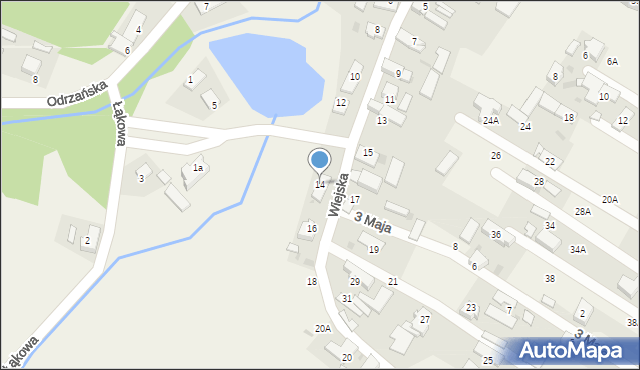 Obrowiec, Wiejska, 14, mapa Obrowiec