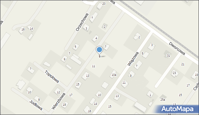 Obrowo, Wierzbowa, 9, mapa Obrowo