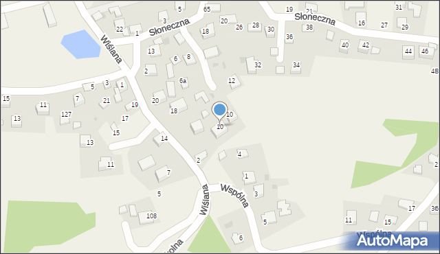 Ochodza, Wiślana, 10, mapa Ochodza