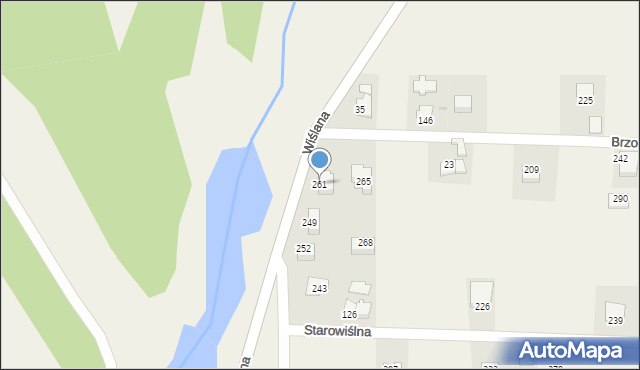 Ochodza, Wiślana, 100, mapa Ochodza