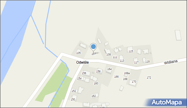 Ochodza, Wiślana, 107, mapa Ochodza