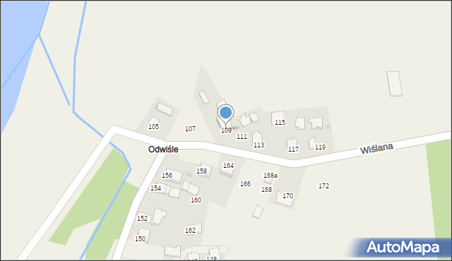 Ochodza, Wiślana, 109, mapa Ochodza