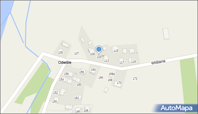 Ochodza, Wiślana, 111, mapa Ochodza