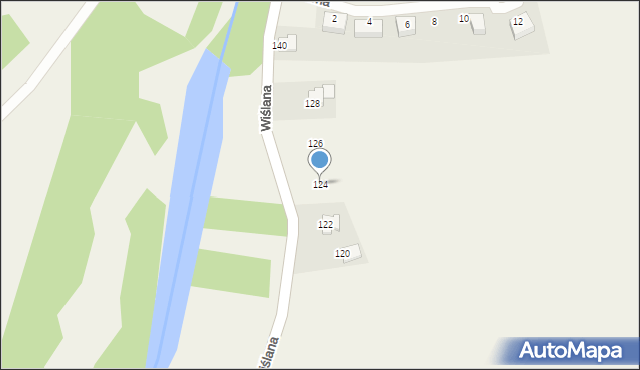 Ochodza, Wiślana, 124, mapa Ochodza