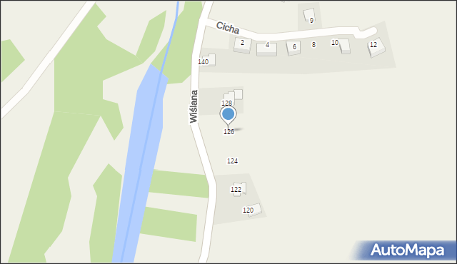 Ochodza, Wiślana, 126, mapa Ochodza