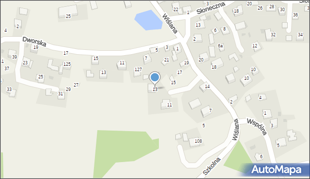Ochodza, Wiślana, 13, mapa Ochodza