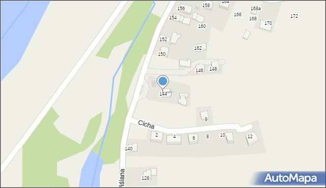 Ochodza, Wiślana, 144, mapa Ochodza