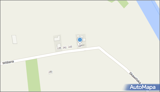 Ochodza, Wiślana, 147, mapa Ochodza