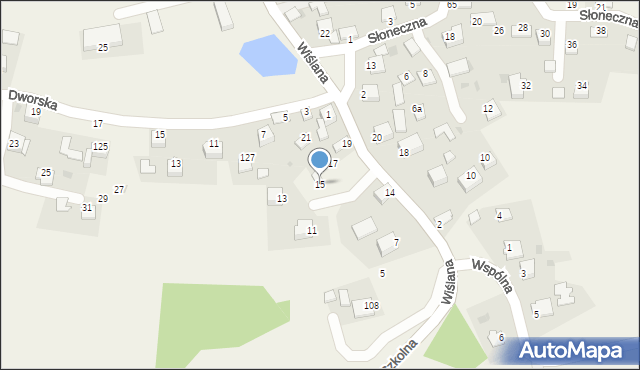 Ochodza, Wiślana, 15, mapa Ochodza