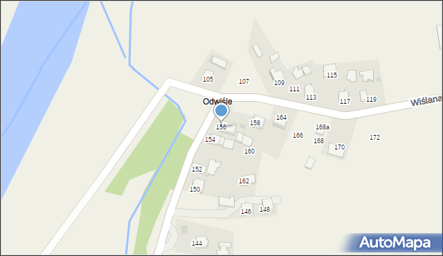 Ochodza, Wiślana, 156, mapa Ochodza