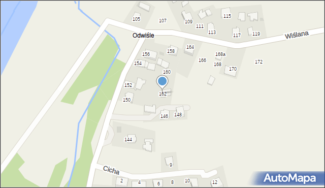 Ochodza, Wiślana, 162, mapa Ochodza