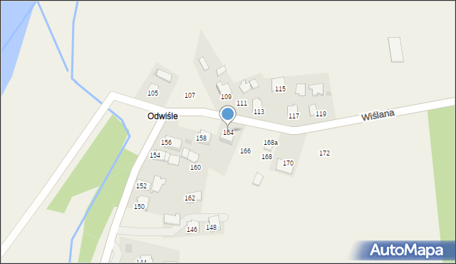 Ochodza, Wiślana, 164, mapa Ochodza