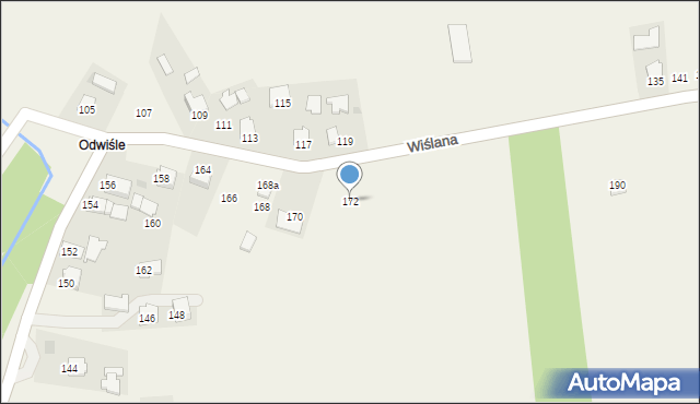 Ochodza, Wiślana, 172, mapa Ochodza