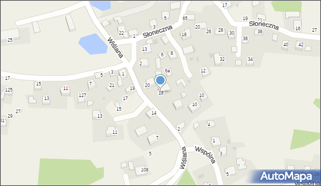 Ochodza, Wiślana, 18, mapa Ochodza