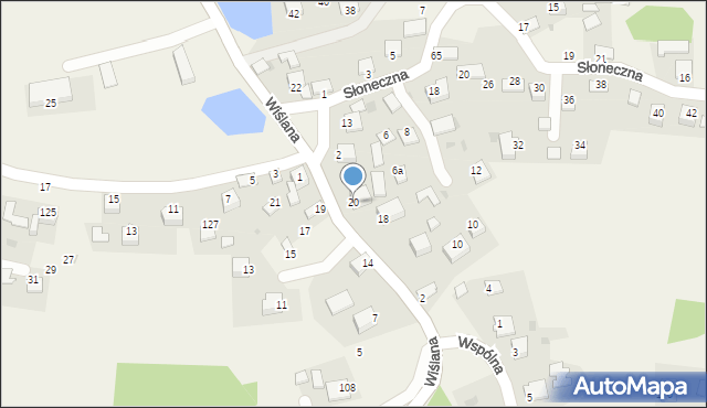 Ochodza, Wiślana, 20, mapa Ochodza