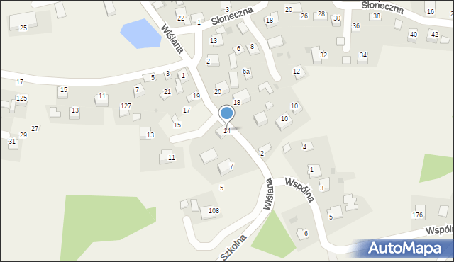 Ochodza, Wiślana, 9, mapa Ochodza